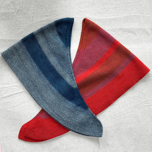 Triangle Knit Scarf - 100% Organic Plant Dyed GOTS Merino