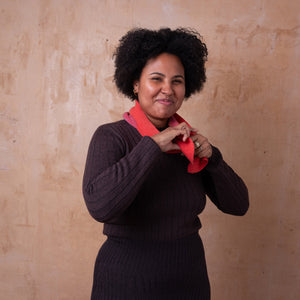 Triangle Knit Scarf - 100% Organic Plant Dyed GOTS Merino