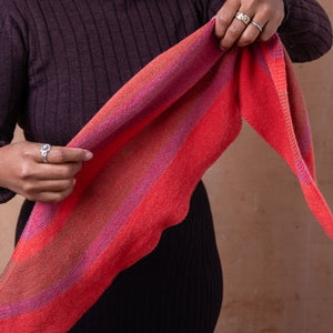 Triangle Knit Scarf - 100% Organic Plant Dyed GOTS Merino