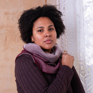 Brioche Split Cowl - 100% Extrafine Merino