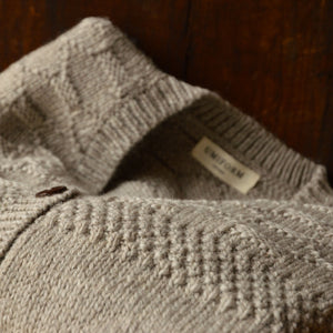Women's Gansey Cardi - 100% Chunky Highland Wool - AW25 Gingerbread (S-L) *Returning Soon