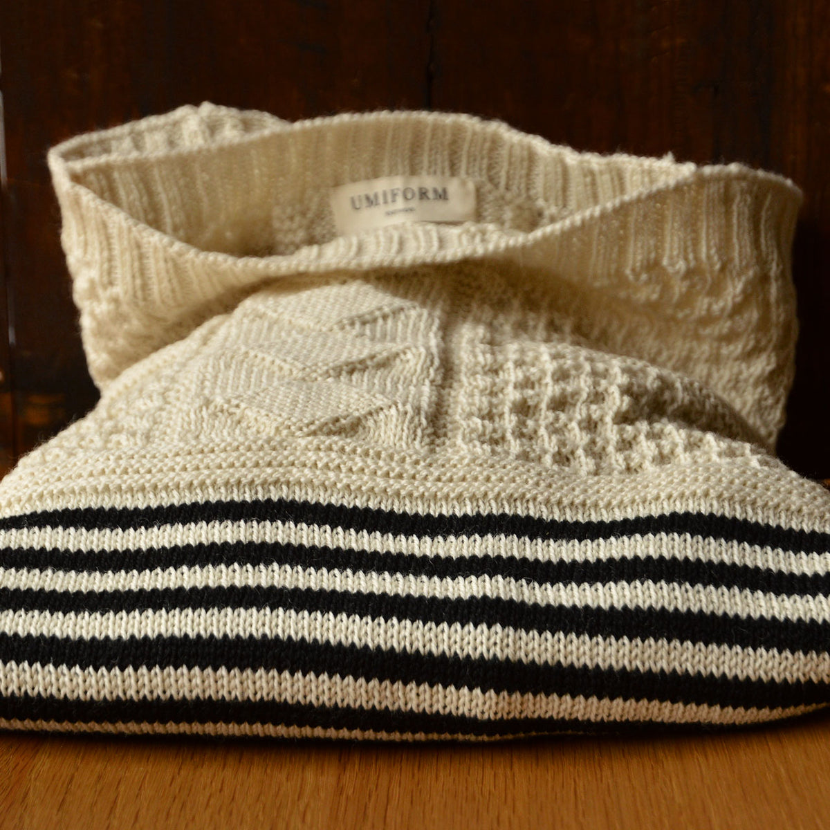 Women's Gansey Sweater - 100% Highland Wool - Stripe (S-L) *Returning 2026