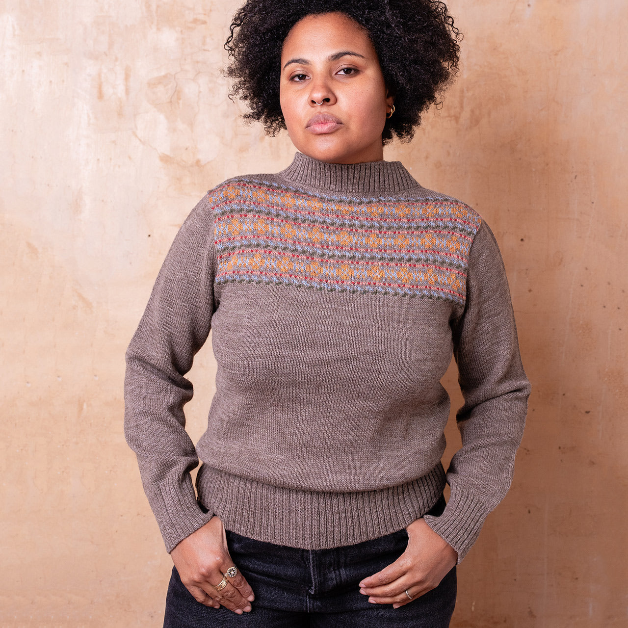Fara Fairisle Vintage Yoke Sweater - Highland Wool