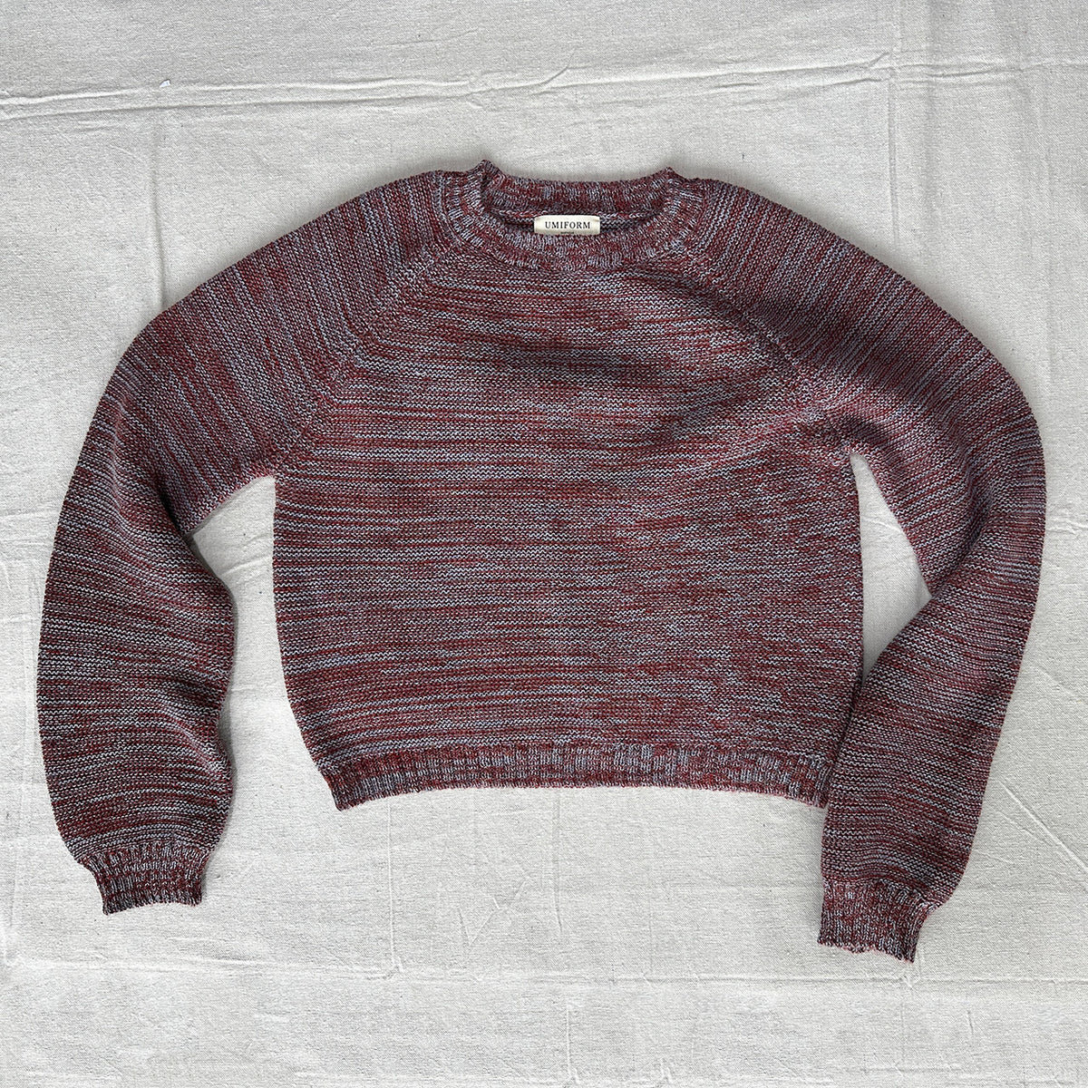 Jaana Sweater - 100% Baby Alpaca - Rust/Light Blue