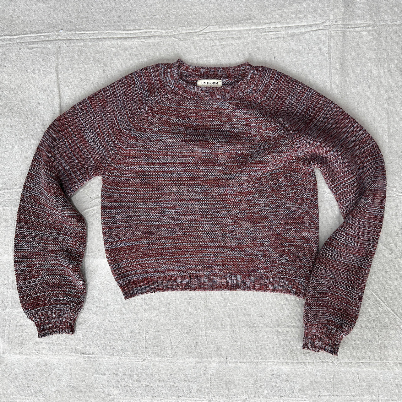 Jaana Sweater - 100% Baby Alpaca - Rust/Light Blue