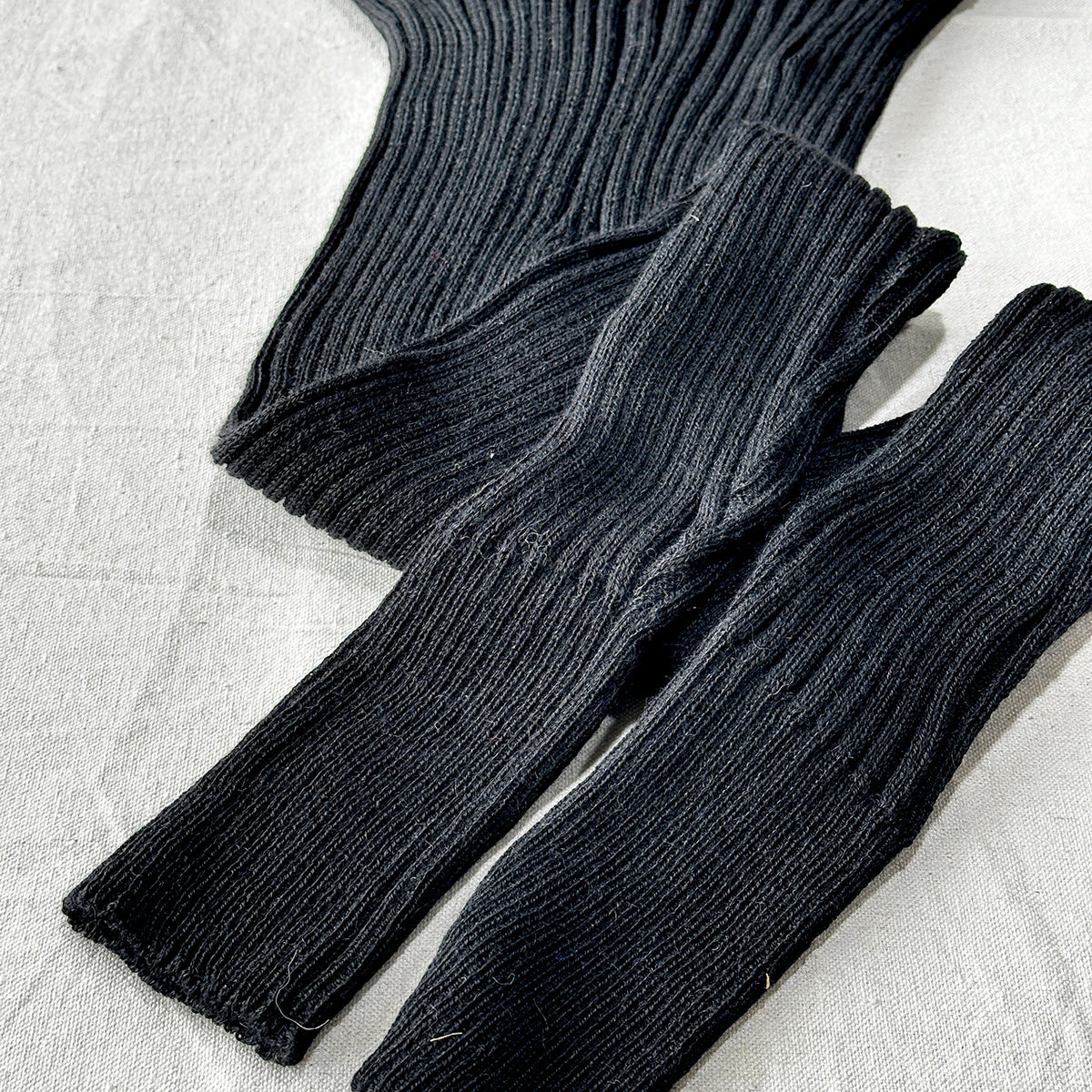 Nikki High Rise Rib Knit Pants - 100% Baby Alpaca - Black