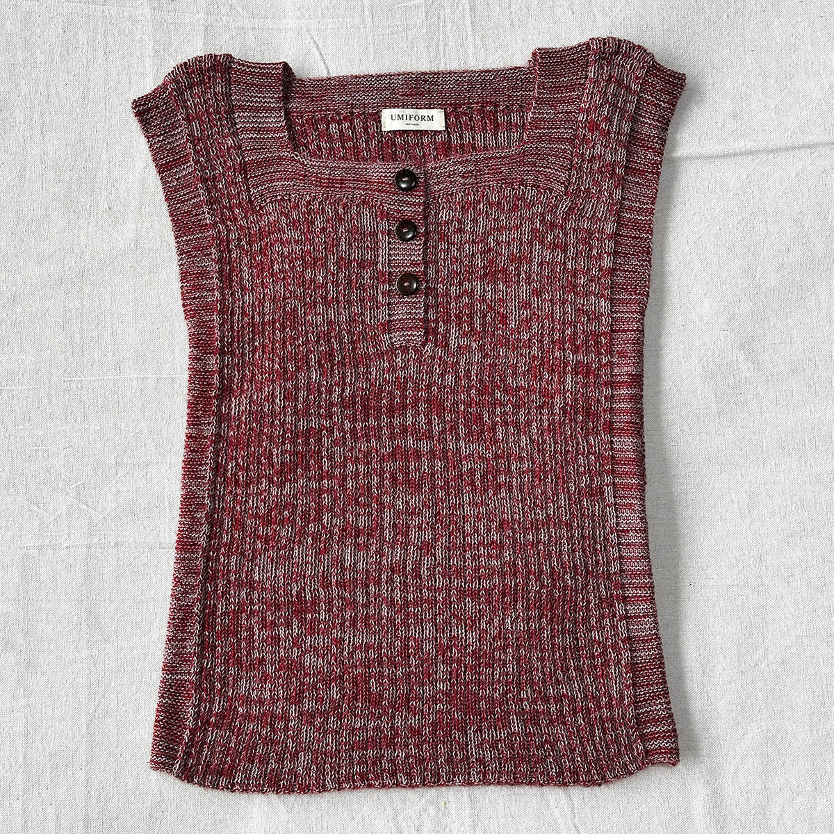 Rica Vest - 100% Baby Alpaca - Red Ochre/Lavender