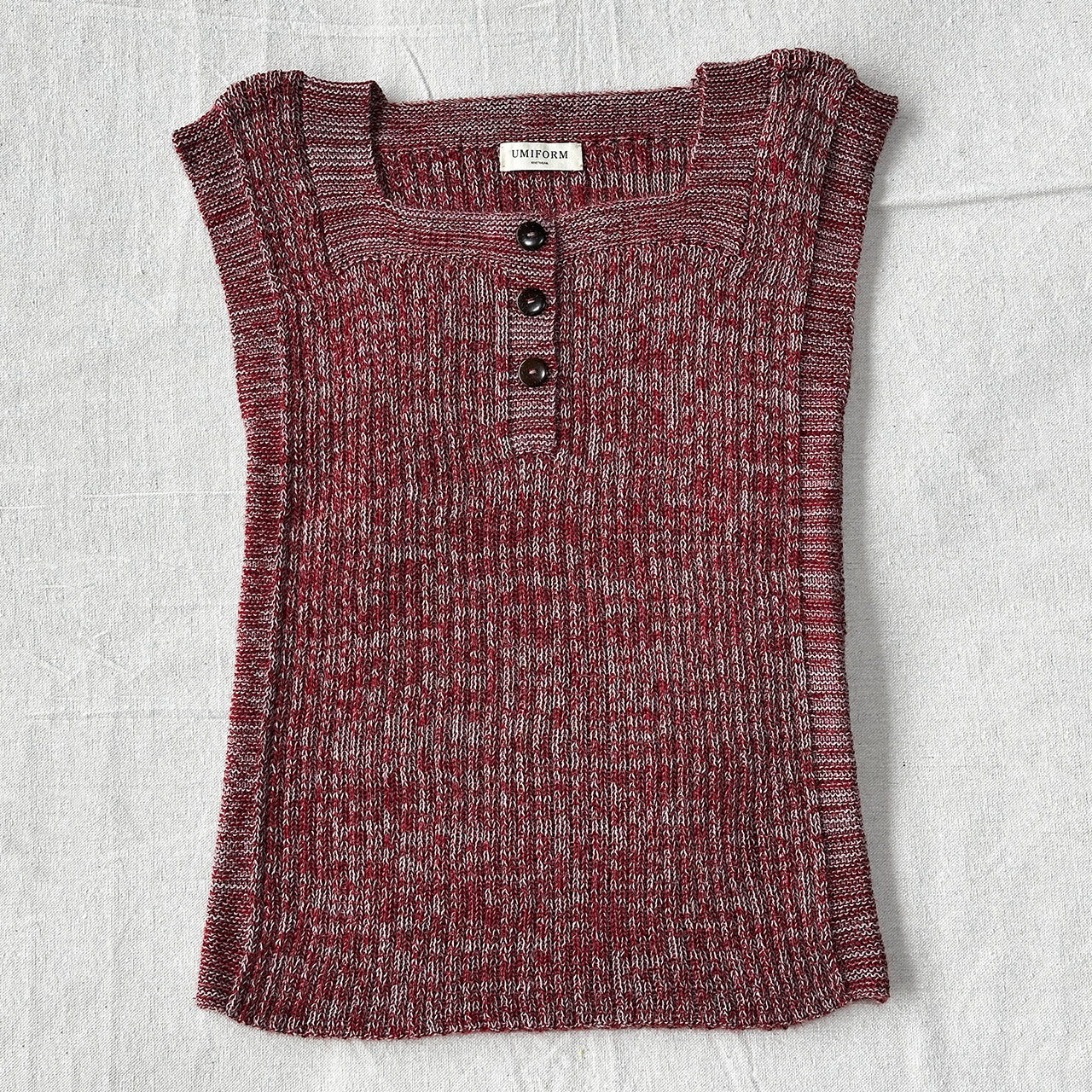 Rica Vest - 100% Baby Alpaca - Red Ochre/Lavender