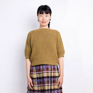 Women's Lise Half Sleeve Sweater - 100% Baby Alpaca - AW25 Peacock (S-L) *Returning Soon