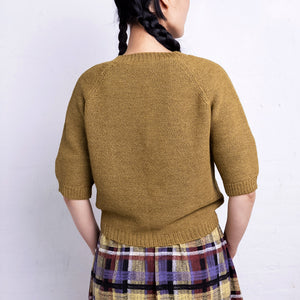 Women's Lise Half Sleeve Sweater - 100% Baby Alpaca - AW25 Peacock (S-L) *Returning Soon