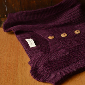 Women's Rico Vest - 100% Baby Alpaca - Aubergine (S-M)