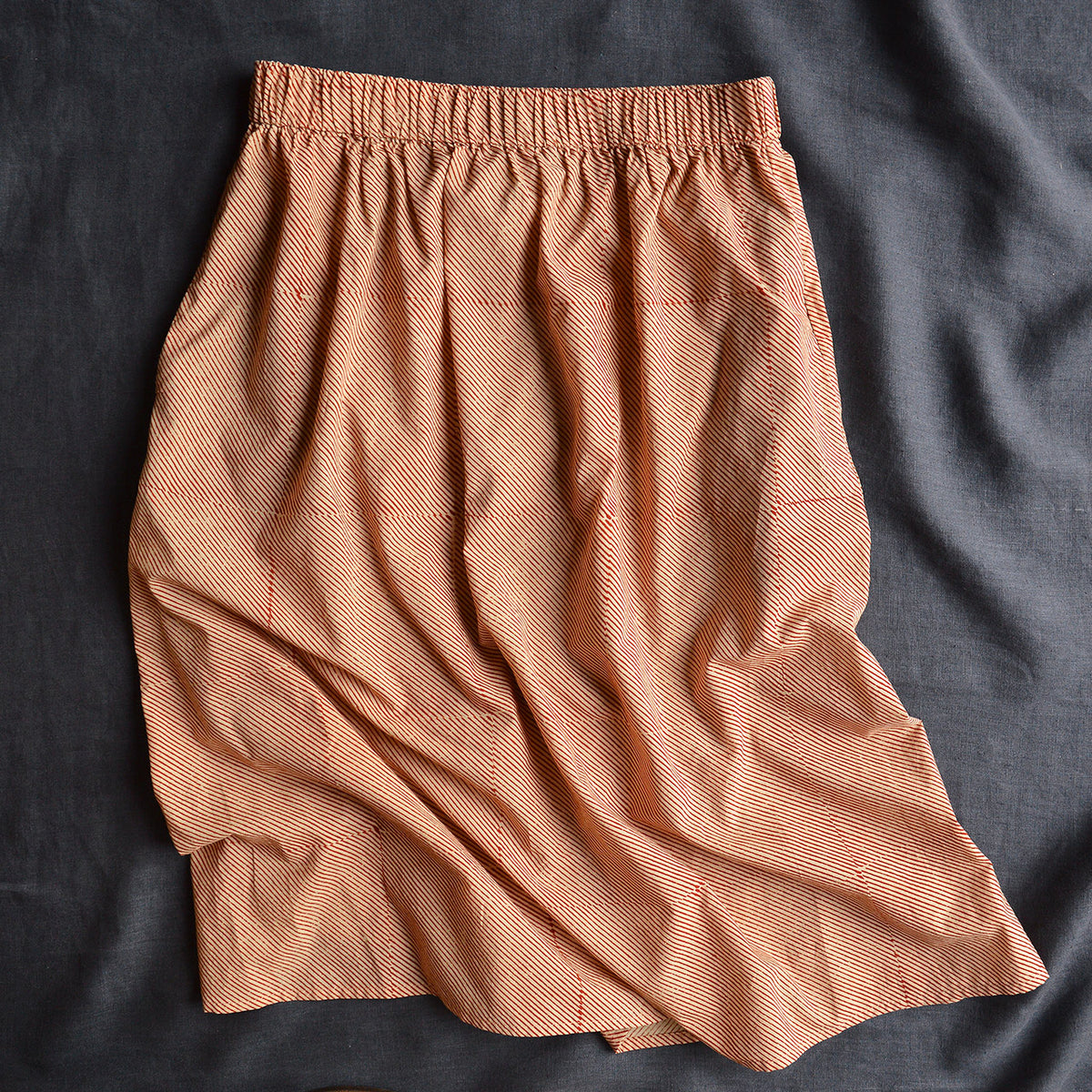 Bagru Block Print Pocket Skirt - 100% Hand Printed Indian Cotton (Women S-L)