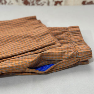 Market Pants - Organic Cotton/Linen - Terracotta Check