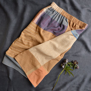 Patchwork Pocket Skirt - 100% Hand Loomed Indian Cotton (Women S-L)
