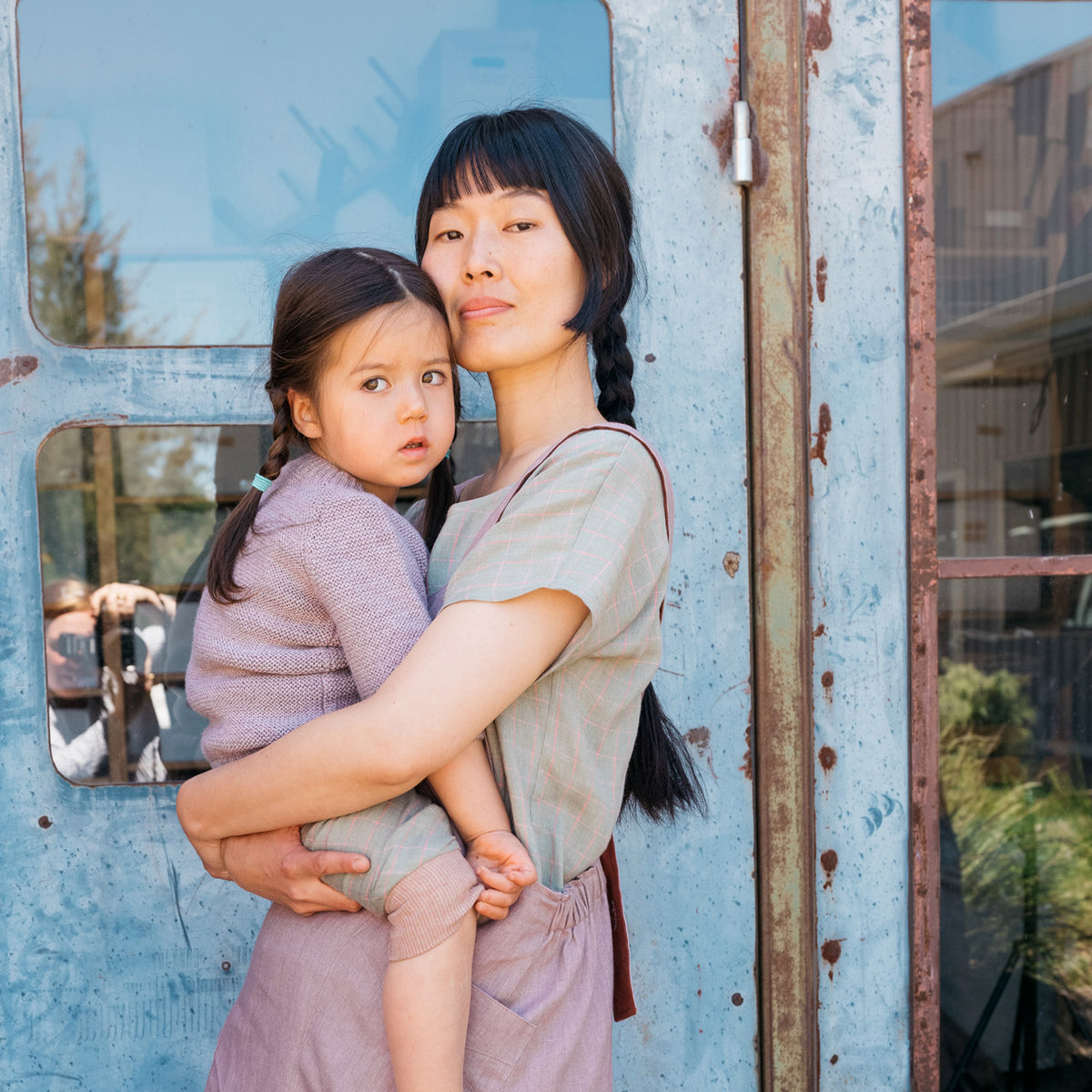 Pieces Top - 100% Linen - Sage Pink Check (S-L) *Last ones