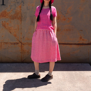 Pocket Skirt - 100% Linen - Old Soul Pink Light Twill (Women S-L)