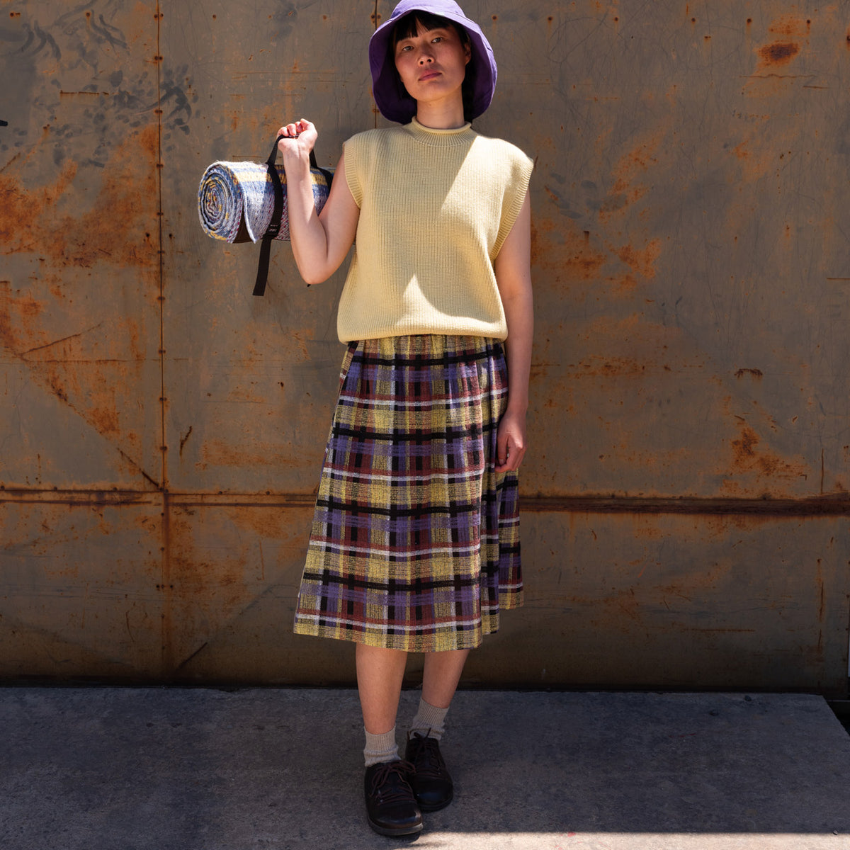 Pocket Skirt - Organic Linen/Cotton - Ito Tartan (SS2425) *Last ones