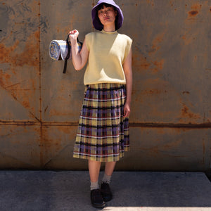 Pocket Skirt - Organic Linen/Cotton - Ito Tartan (Women S-L)