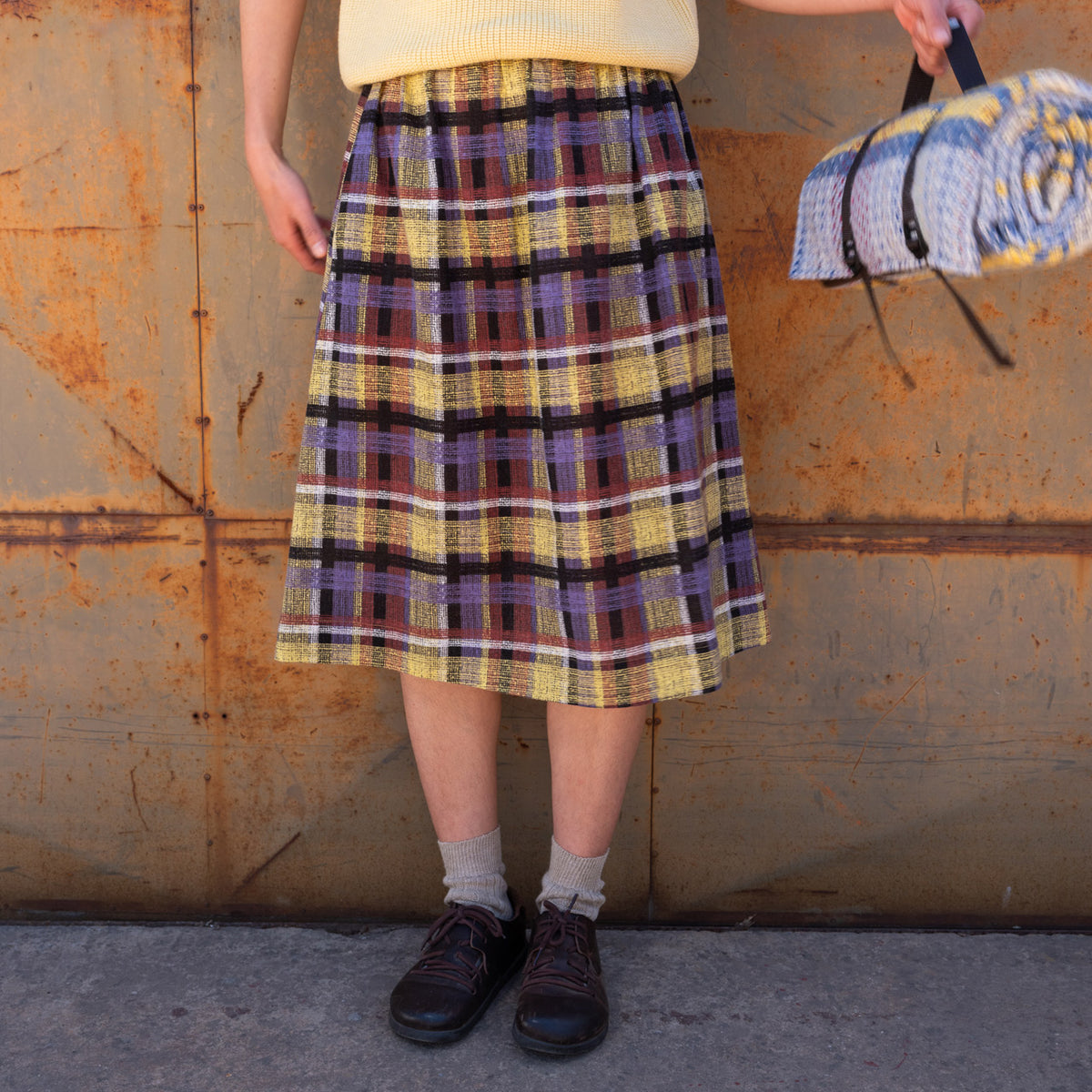 Pocket Skirt - Organic Linen/Cotton - Ito Tartan (SS2425) *Last ones