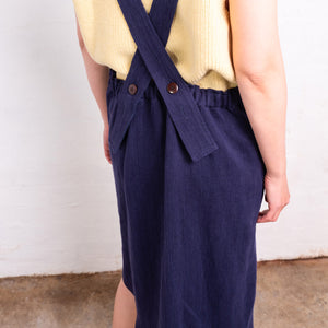 Mamiko Apron Dress - 100% Hemp - Indigo Denim (Women S-XL)