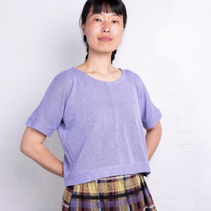 Women's Hemp Pieces Tee - 100% Hemp - Lilac