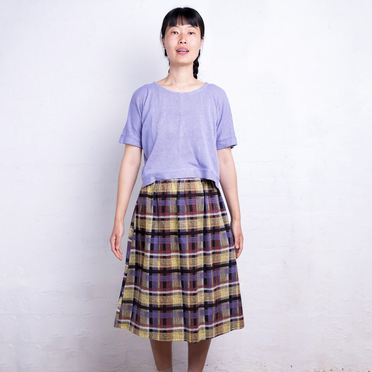 Pocket Skirt - Organic Linen/Cotton - Ito Tartan (SS2425) *Last ones