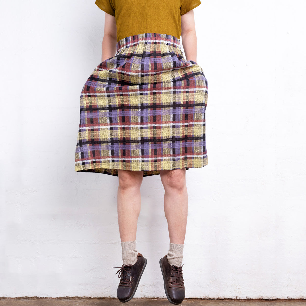 Pocket Skirt - Organic Linen/Cotton - Ito Tartan (SS2425) *Last ones