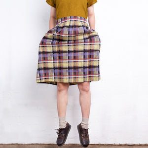 Pocket Skirt - Organic Linen/Cotton - Ito Tartan (Women S-L)