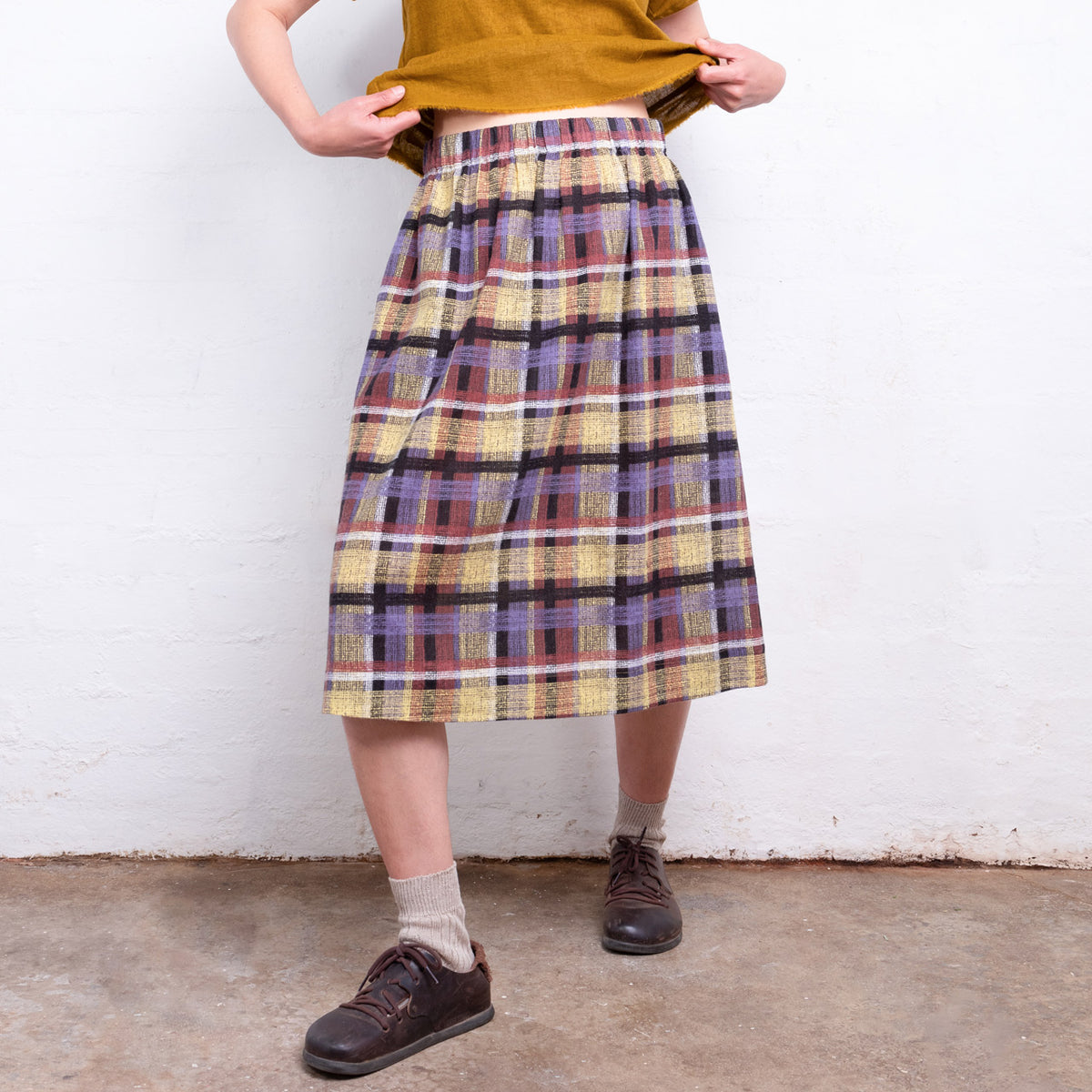Pocket Skirt - Organic Linen/Cotton - Ito Tartan (SS2425) *Last ones