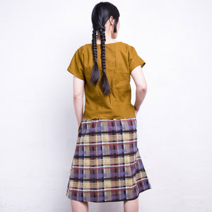 Pocket Skirt - Organic Linen/Cotton - Ito Tartan (Women S-L)