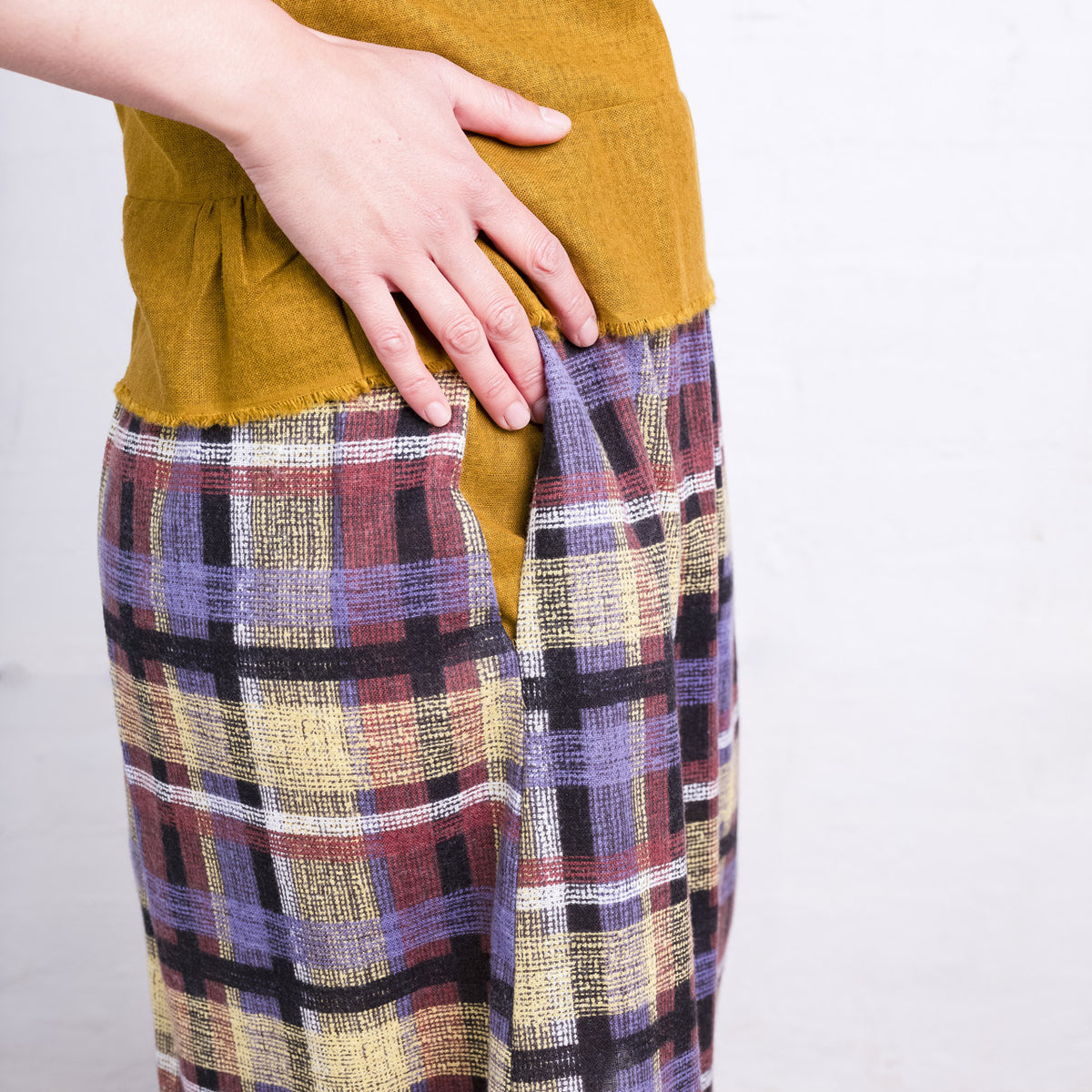 Pocket Skirt - Organic Linen/Cotton - Ito Tartan (SS2425) *Last ones