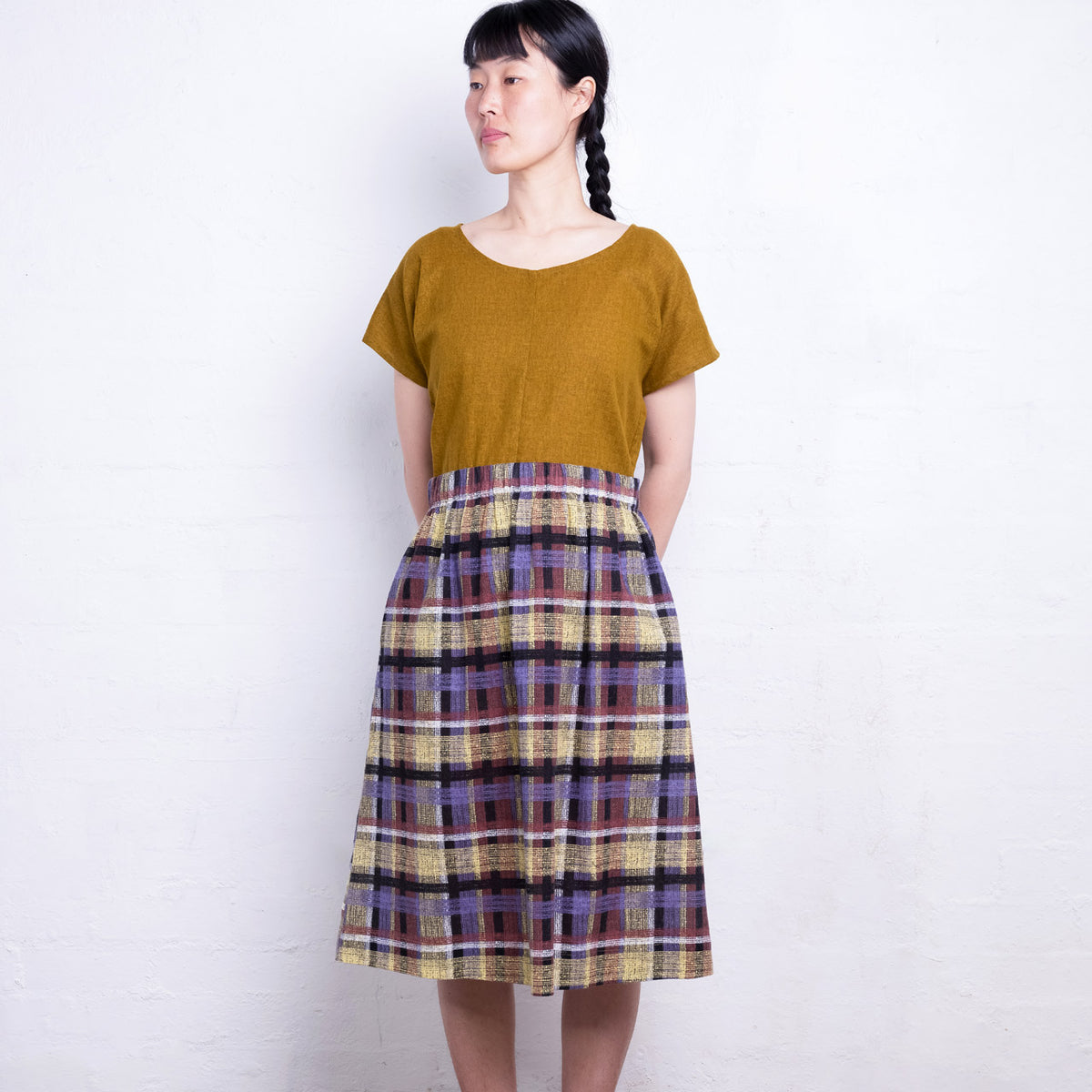 Pocket Skirt - Organic Linen/Cotton - Ito Tartan (SS2425) *Last ones