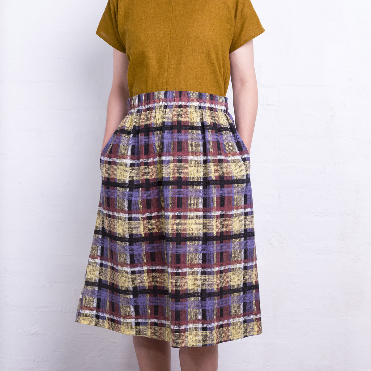 Pocket Skirt - Organic Linen/Cotton - Ito Tartan (SS2425) *Last ones