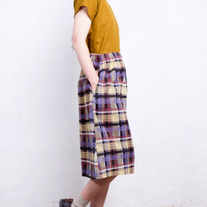 Pocket Skirt - Organic Linen/Cotton - Ito Tartan (Women S-L)