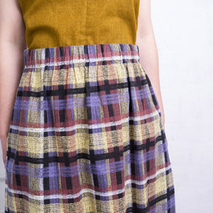 Pocket Skirt - Organic Linen/Cotton - Ito Tartan (Women S-L)