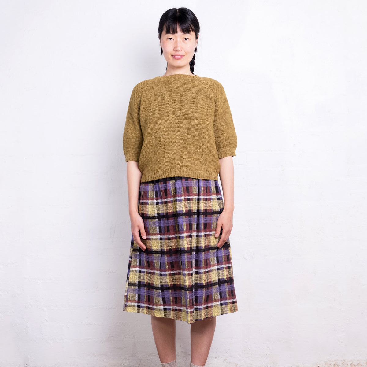 Pocket Skirt - Organic Linen/Cotton - Ito Tartan (SS2425) *Last ones