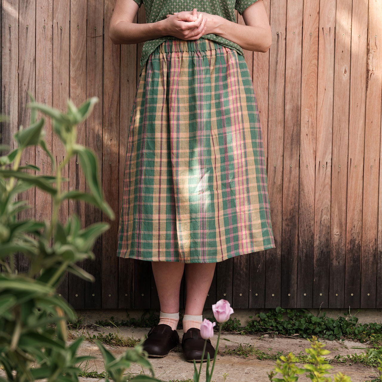 Pocket Skirt - 100% European Linen - Mad Hatter (Women S-L)
