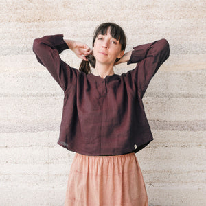 Women's Garden Sun Shirt in Handkerchief Organic Cotton