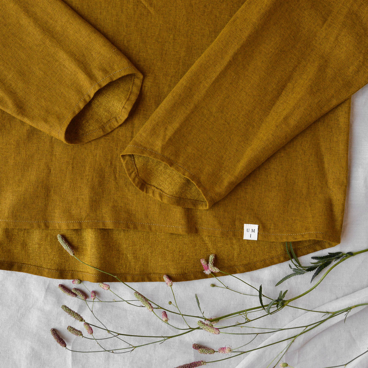 Women's Garden Shirt in Organic Linen/Cotton - Dijon