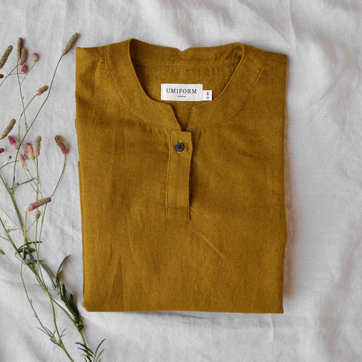 Women's Garden Shirt in Organic Linen/Cotton - Dijon