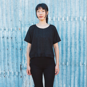 Women's Hemp Pieces Tee - 100% Hemp - Black