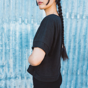 Women's Hemp Pieces Tee - 100% Hemp - Black