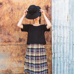 Women's Hemp Pieces Tee - 100% Hemp - Black