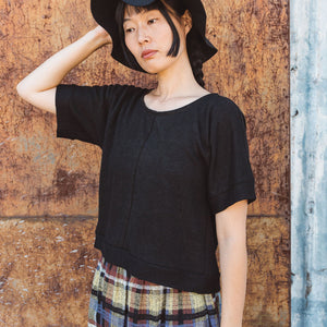 Women's Hemp Pieces Tee - 100% Hemp - Black