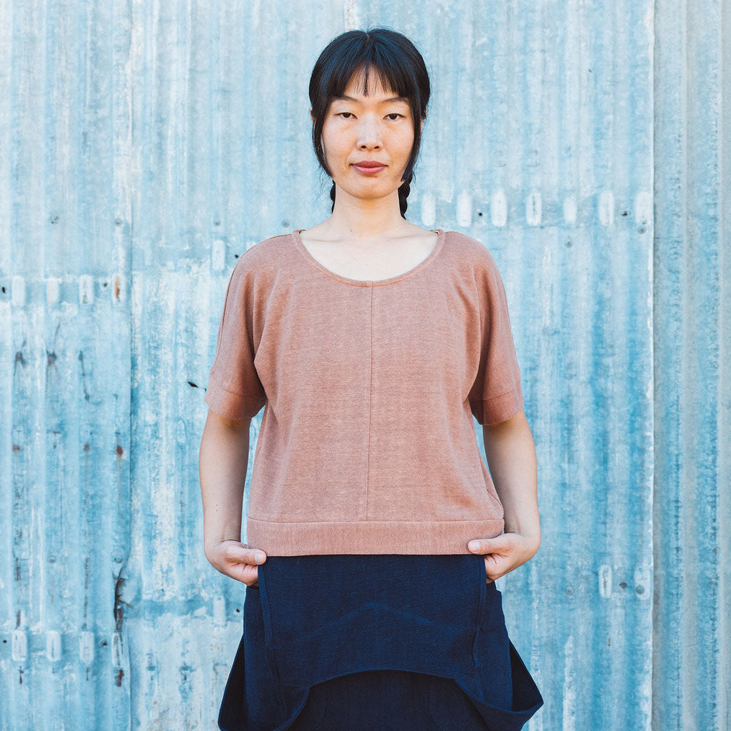 Women's Hemp Pieces Tee - 100% Hemp - Brown Rose (M-L) *Last ones