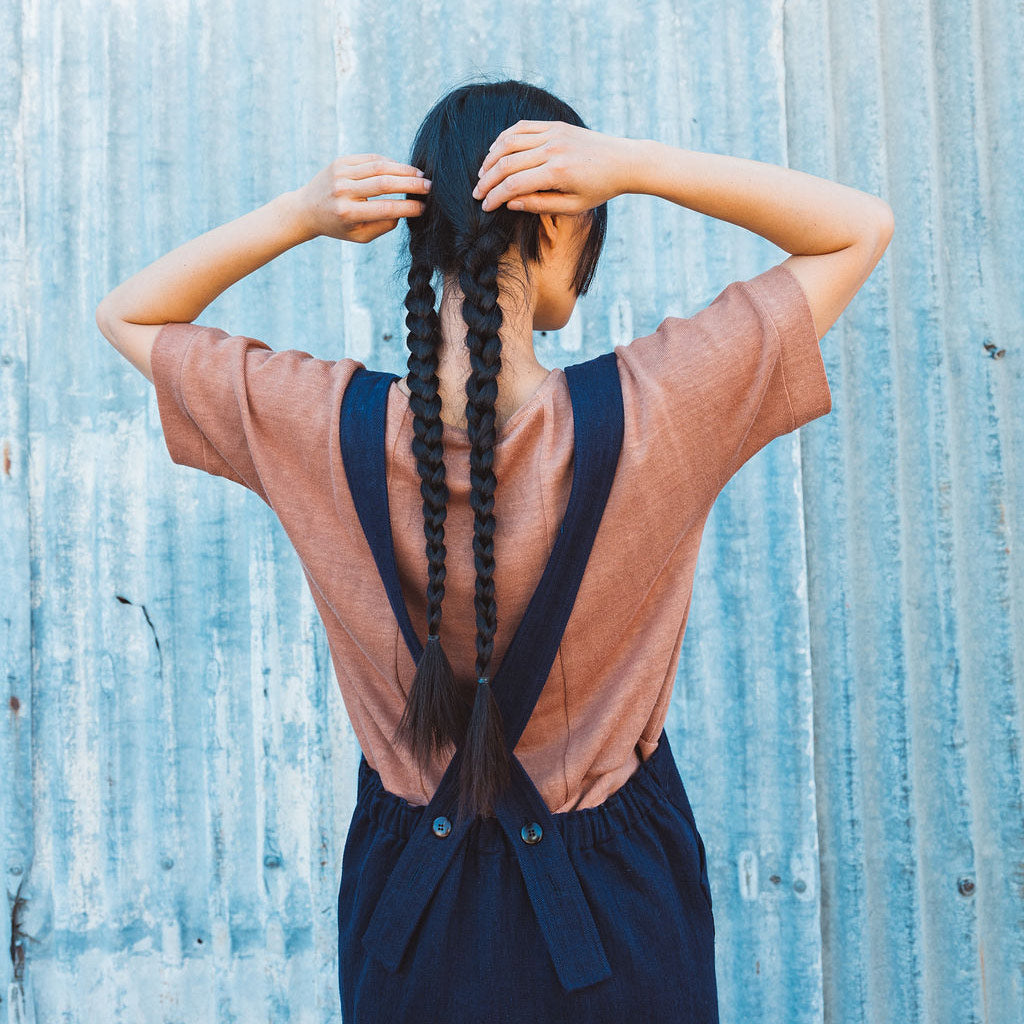 Women's Hemp Pieces Tee - 100% Hemp - Brown Rose (M-L) *Last ones