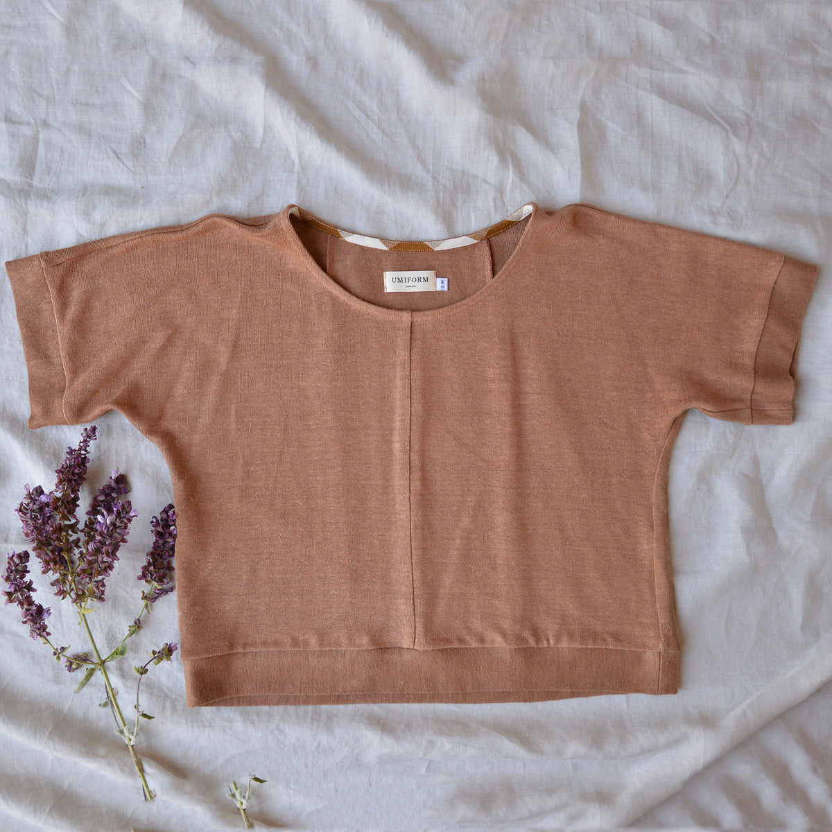 Women's Hemp Pieces Tee - 100% Hemp - Brown Rose (M-L) *Last ones