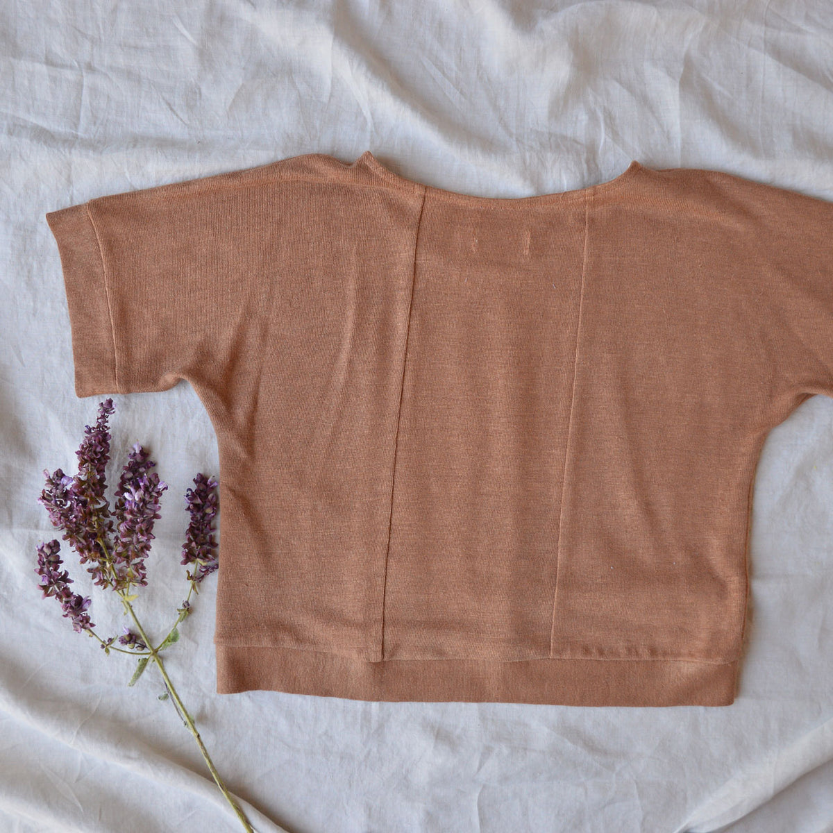 Women's Hemp Pieces Tee - 100% Hemp - Brown Rose (M-L) *Last ones