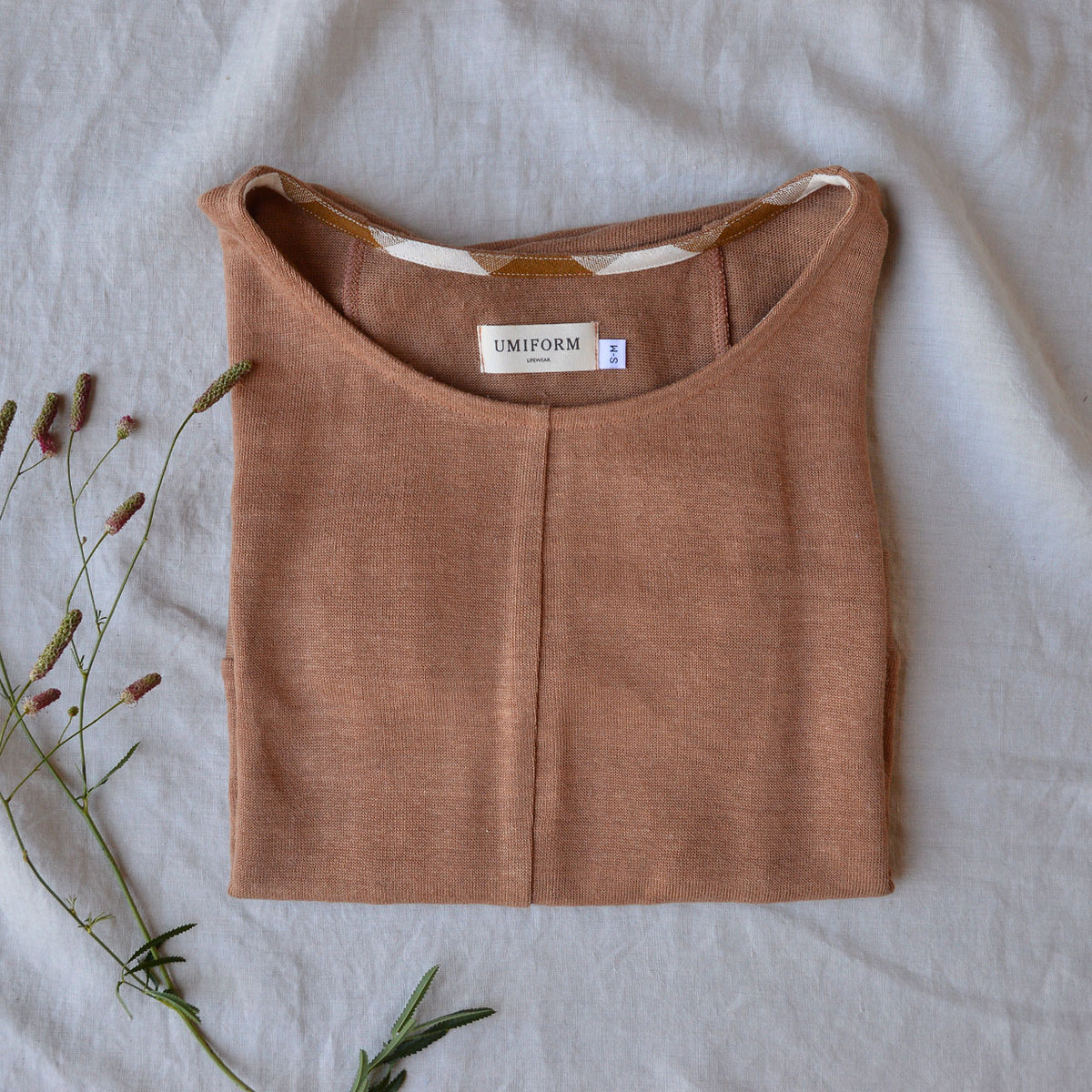 Women's Hemp Pieces Tee - 100% Hemp - Brown Rose (M-L) *Last ones