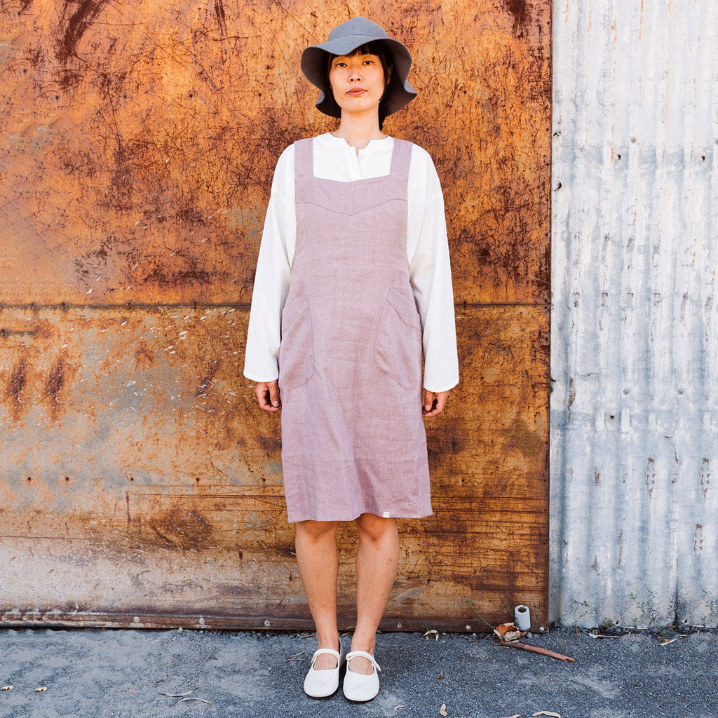 Women's Apron Dress in 100% Linen by UMIFORM for Woollykins Australia